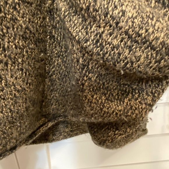 HARLOW brown and black drape front long sleeve cardigan - Picture 3 of 6